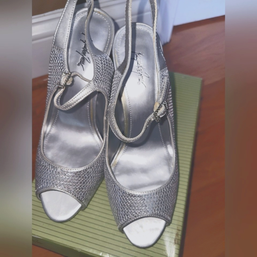 High heels platform sandals Gloria Silver 7.5